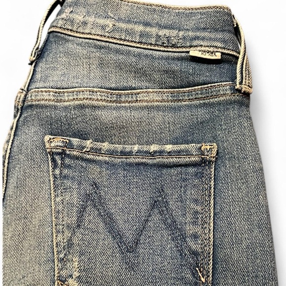 Mother The Tripper Ankle Fray Play Like A Pirate Distressed Jeans Sz 24 W26 L26 - Picture 7 of 12